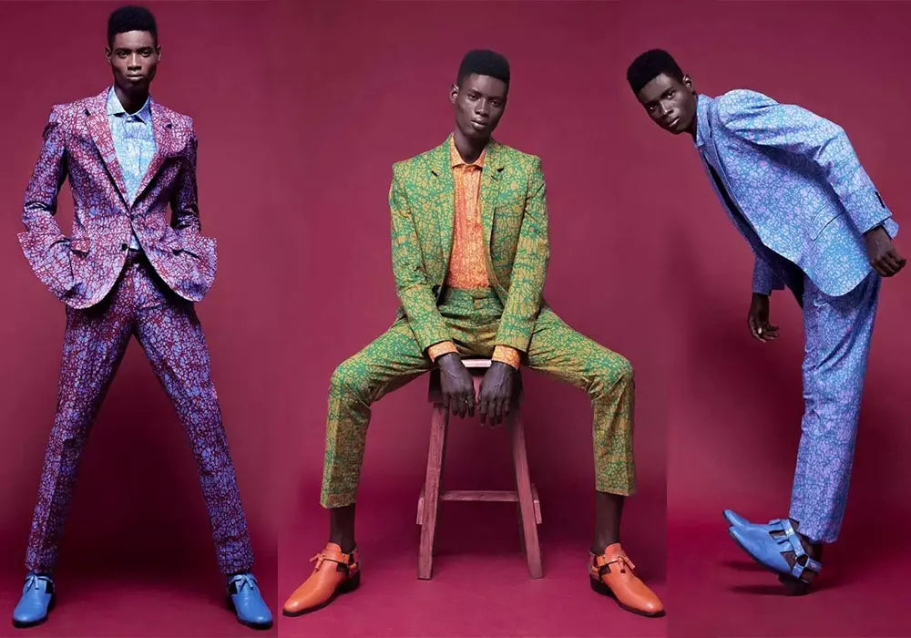 Women African Outfits 2 Pieces Set Shiny Flare Sleeves V Neck Tops and Long Pencil Skirts African Clothes for Women WY9972