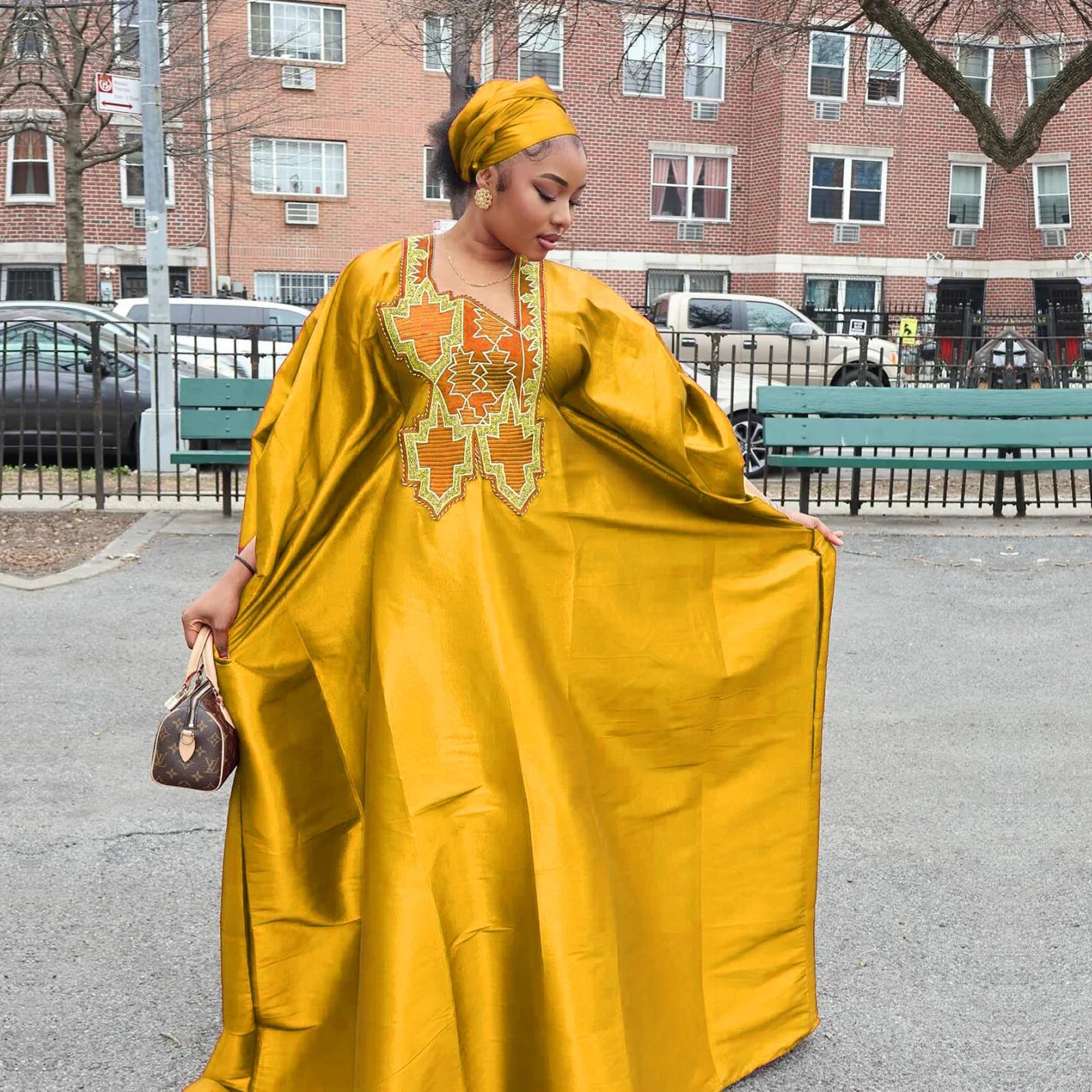 African Dresses For Women Luxury Boubou Material Rich Embroidery Design